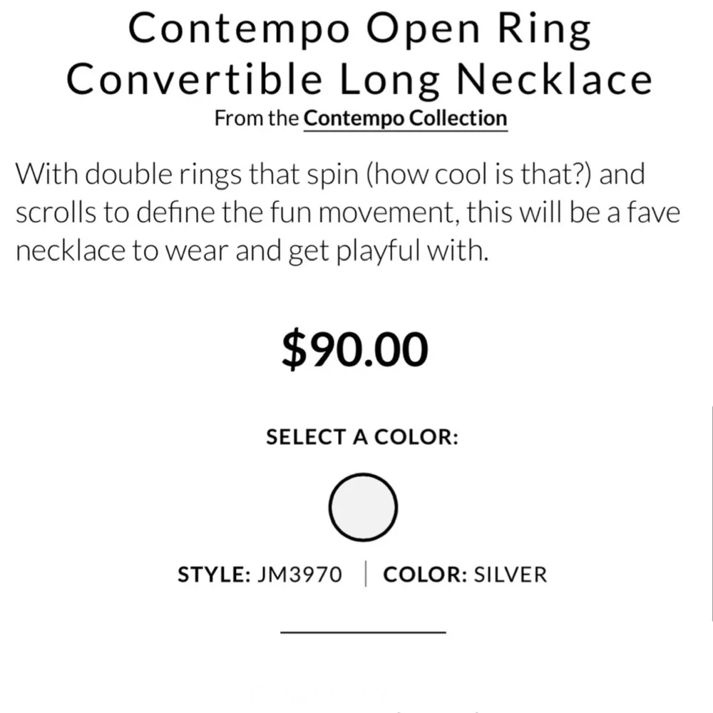 BRIGHTON Contempo Open Ring Convertible Long Necklace • JM3970 • Spin Rings - Picture 8 of 14